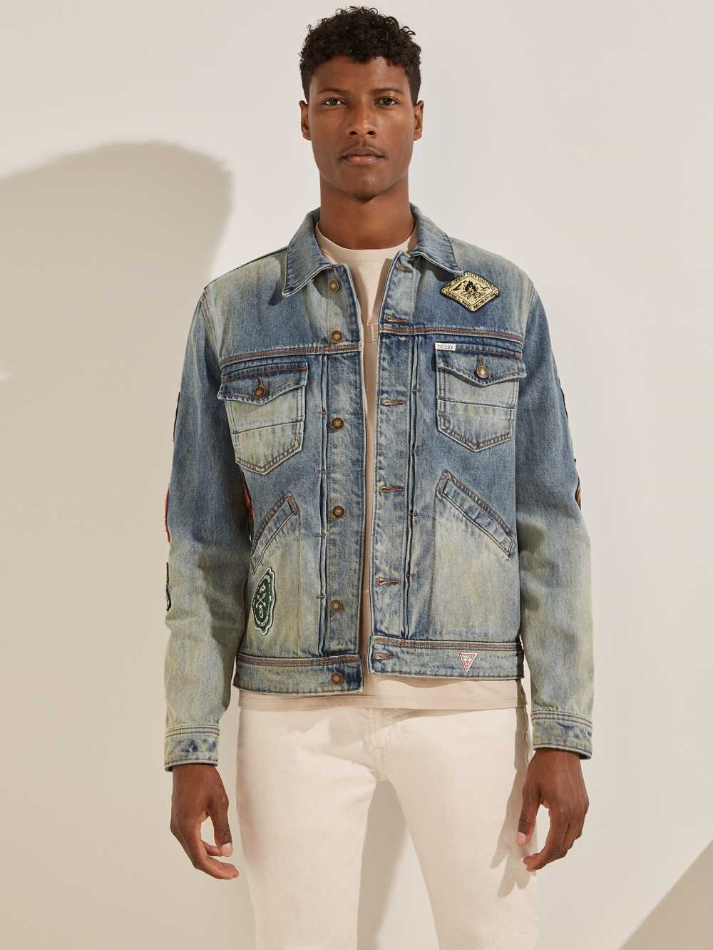 Guess Dillon Heritage Denim Jacka Herr Blå | 895130-PVU