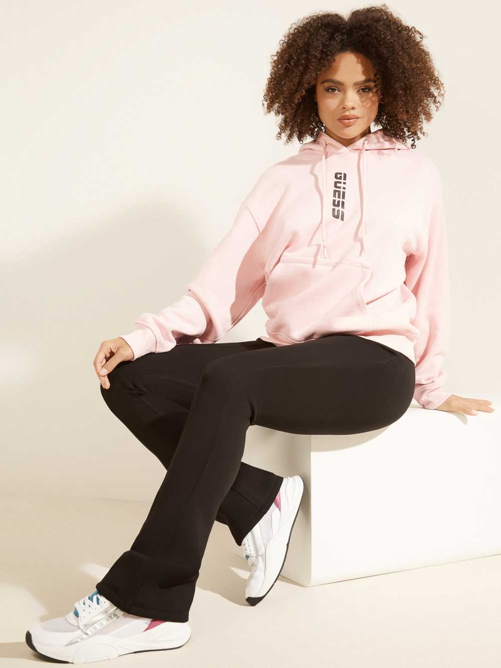 Guess Eco Alisha Hooded Sweatshirt Dam Ljusrosa | 478915-SMQ
