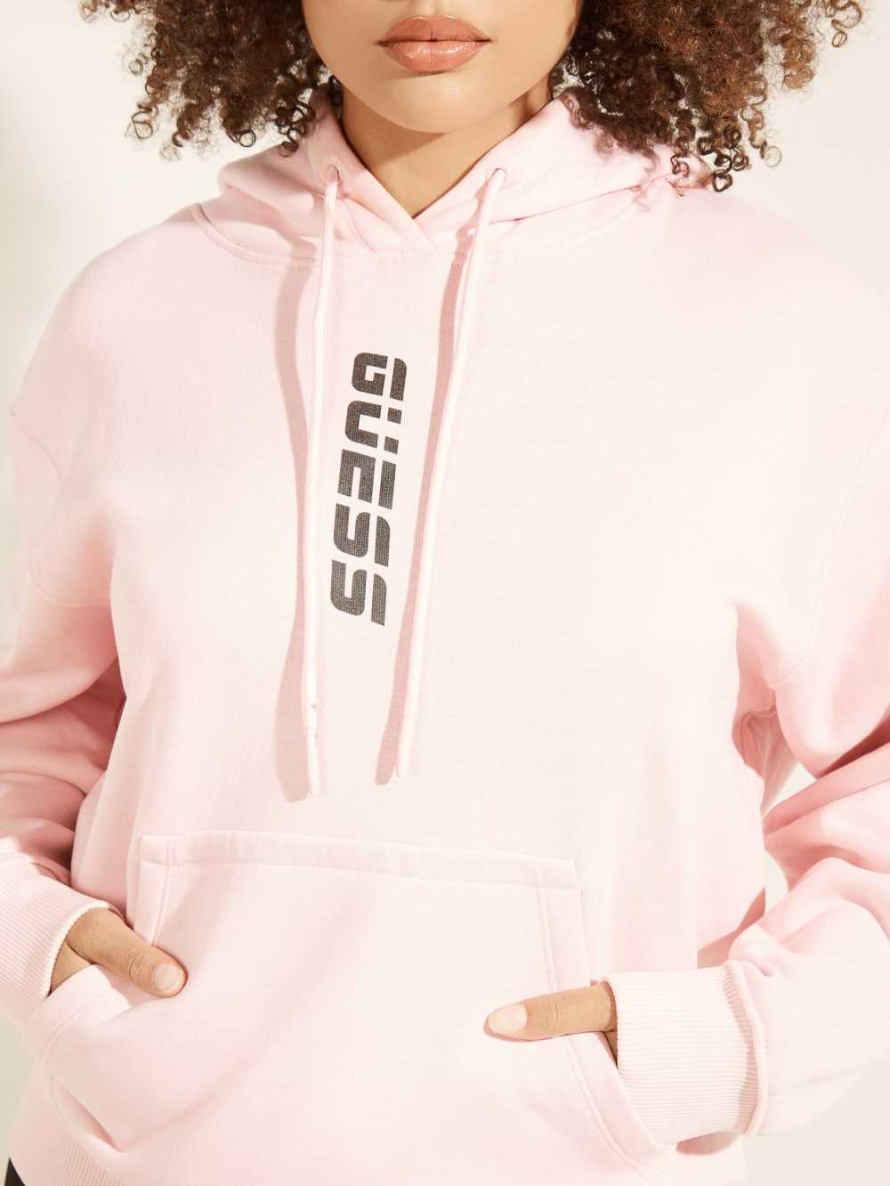 Guess Eco Alisha Hooded Sweatshirt Dam Ljusrosa | 478915-SMQ
