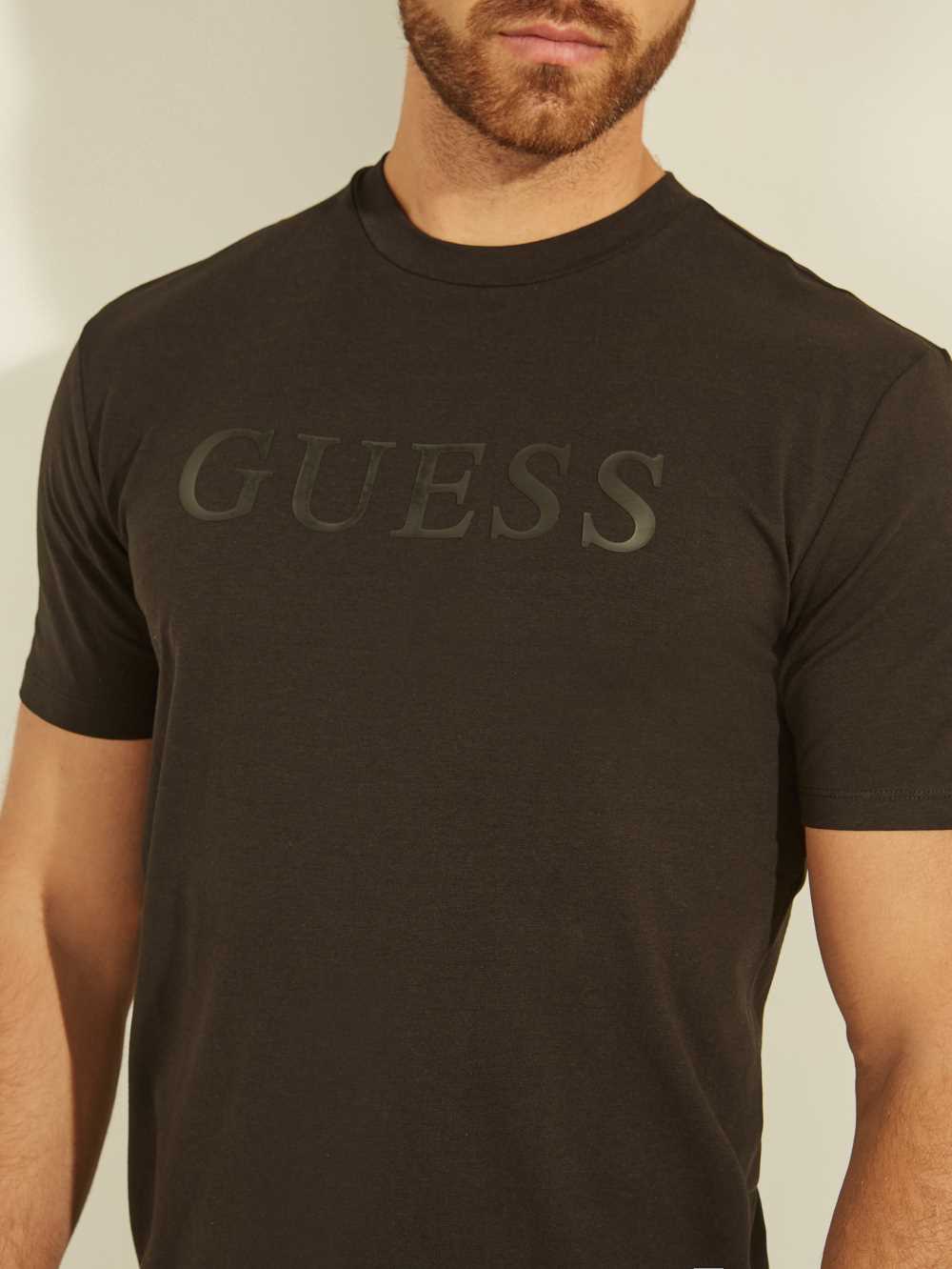 Guess Eco Alphy T-shirt Herr Svarta | 185374-VCI