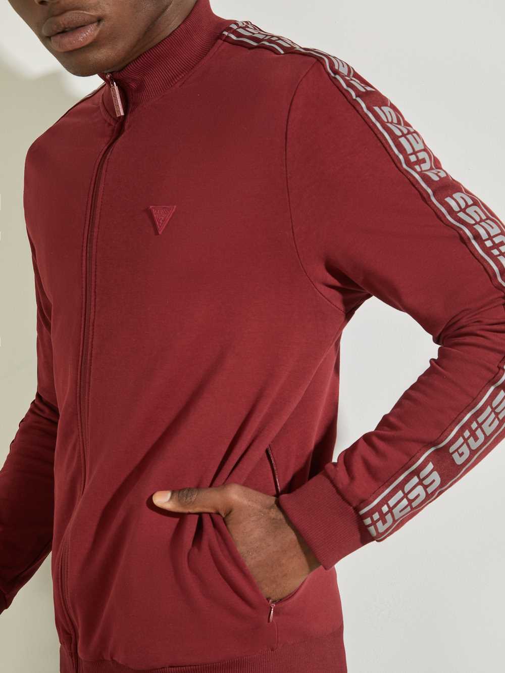 Guess Eco Arlo Logo Tape Jacka Herr Vinröda | 674359-USH