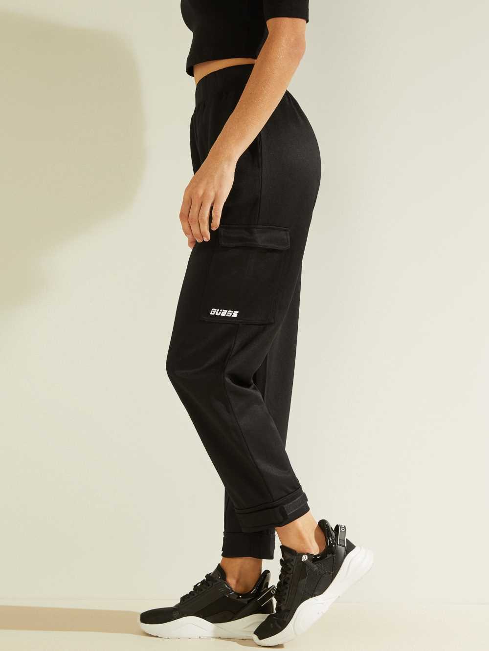 Guess Eco Callista Cargo Mjukisbyxor Dam Svarta | 982471-RPF