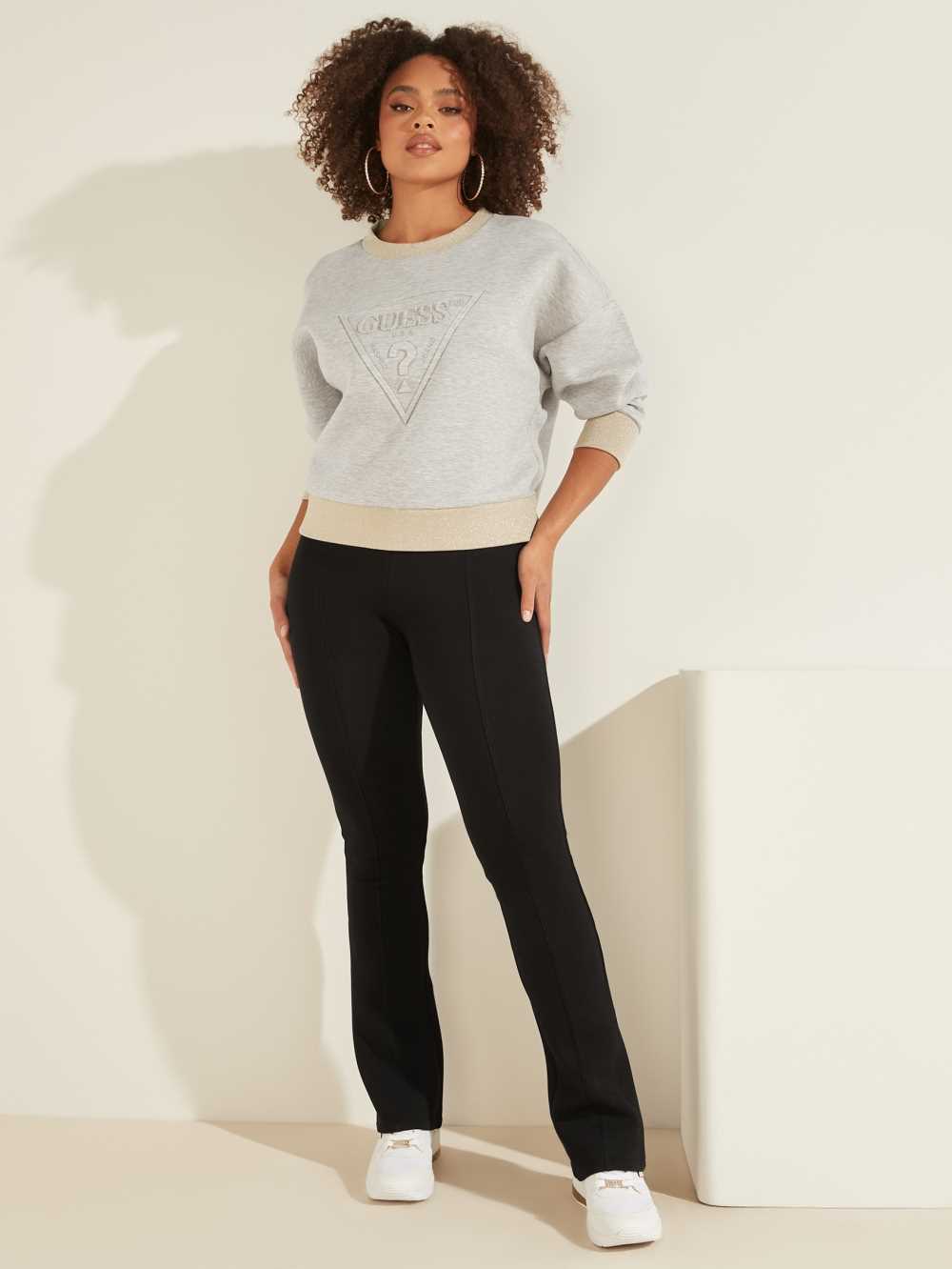 Guess Eco Corina Logo Sweatshirt Dam Ljusgrå | 791542-PGT