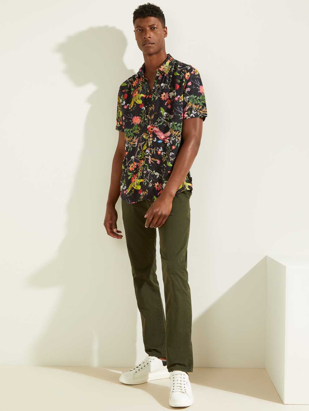 Guess Eco Flower Market Skjorta Herr Blommiga | 680391-HLO