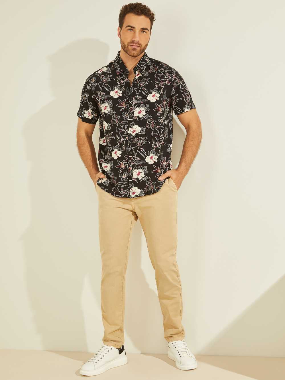 Guess Eco Rayon Westbury Skjorta Herr Blommiga | 983642-OFP