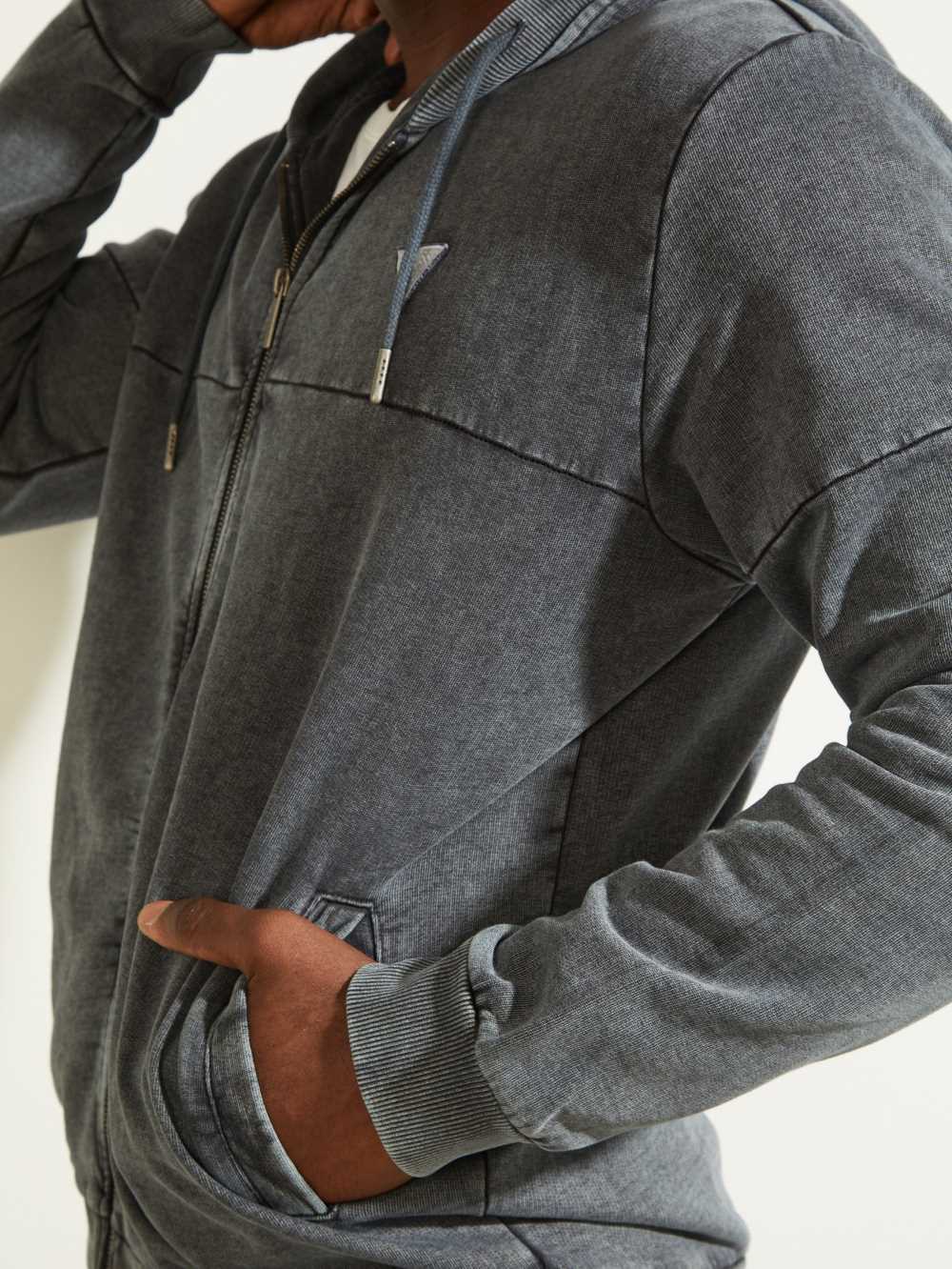Guess G Stamp Zip-Up Hoodie Herr Blå | 243607-KEN