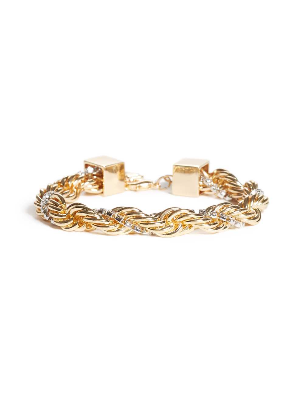 Guess Gold-Tone Braided Armband Dam Guld | 761458-LNJ