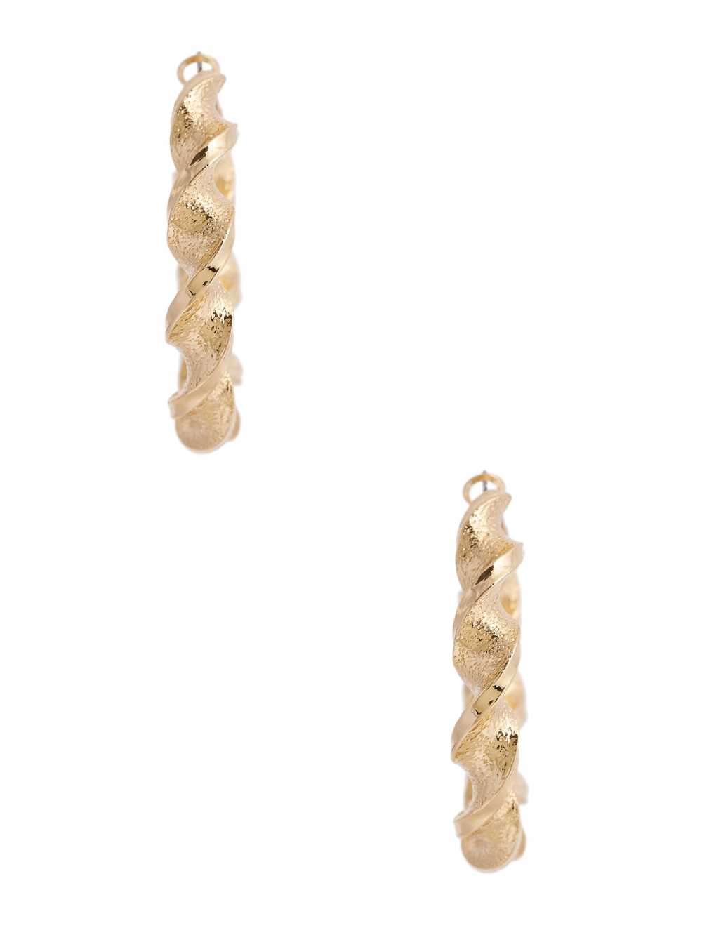 Guess Gold-Tone Large Twisted Hoop Örhängen Dam Guld | 869753-QBZ