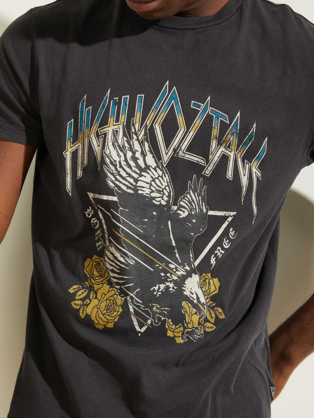 Guess High Voltage T-shirt Herr Svarta Olika Färger | 694873-ZAB