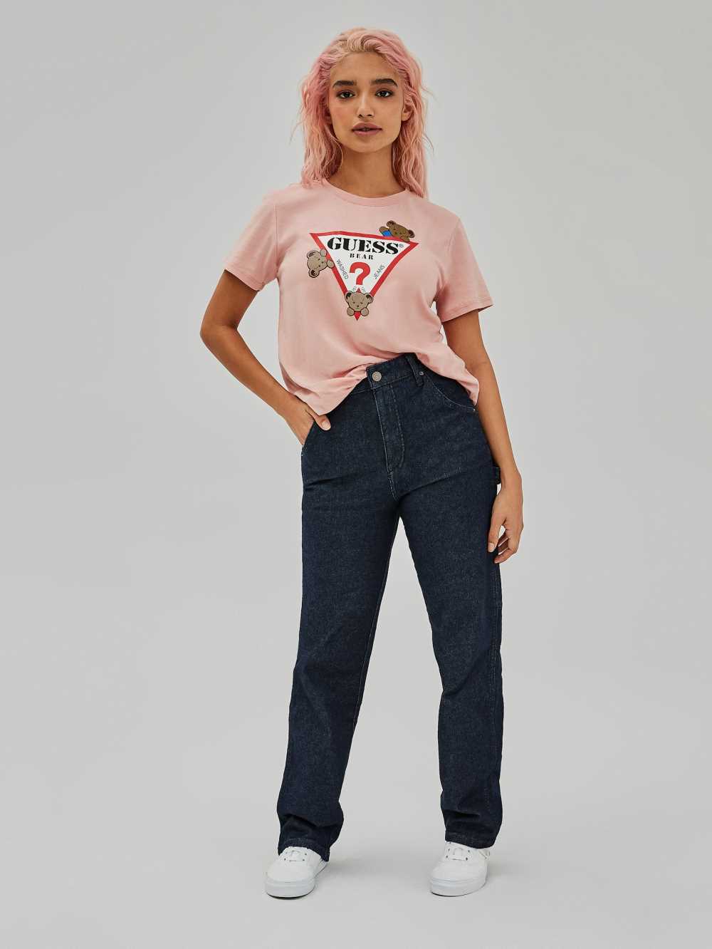 Guess Kaira Easy T-shirt Dam Rosa | 648079-KRL