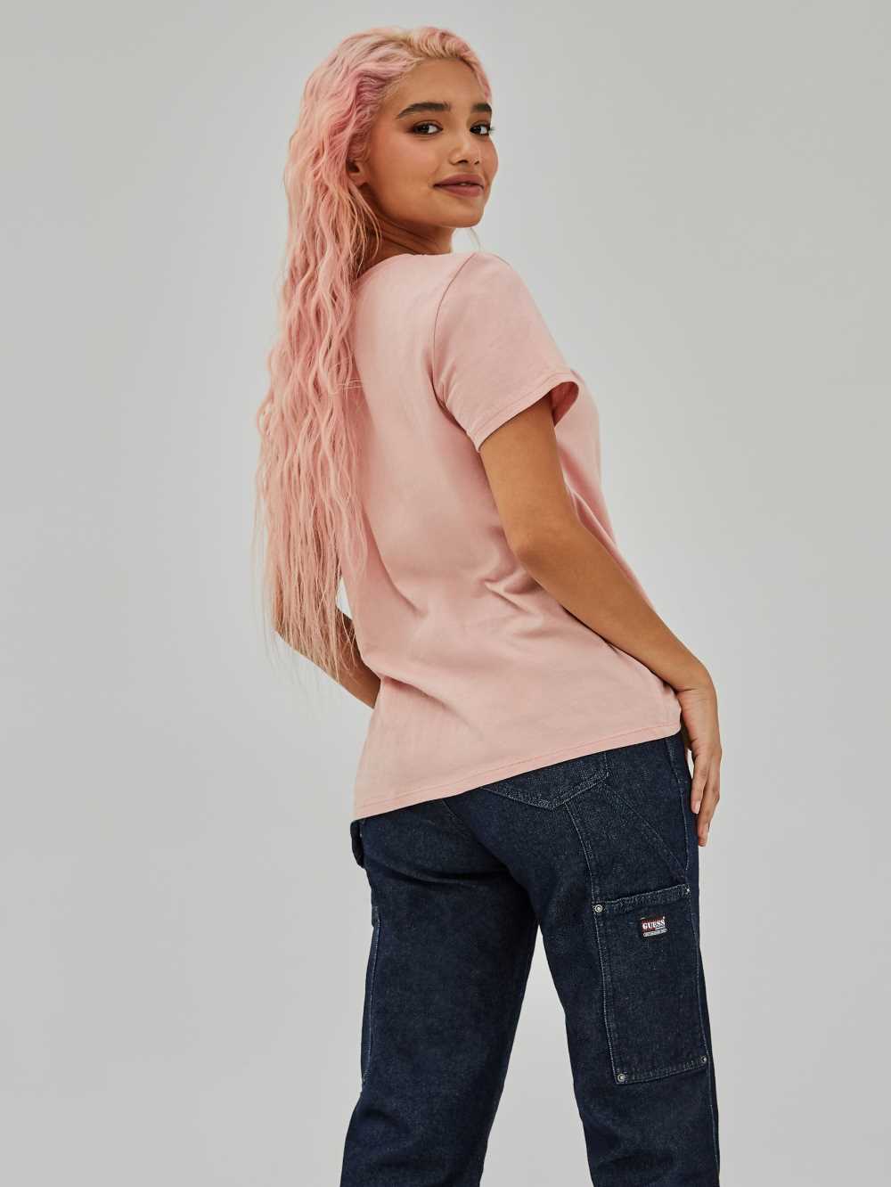 Guess Kaira Easy T-shirt Dam Rosa | 648079-KRL