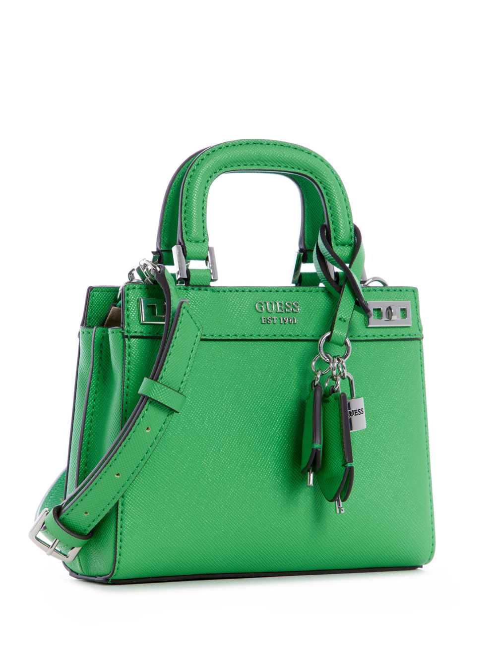 Guess Katey Mini Satchel Väska Dam Gröna | 587421-OPR