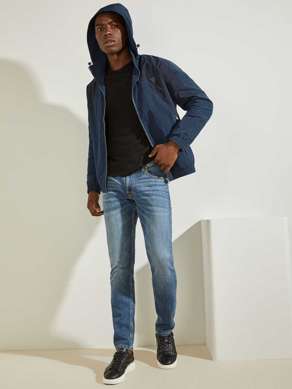 Guess Kian Color-Block Jacka Herr Blå | 051392-IQW