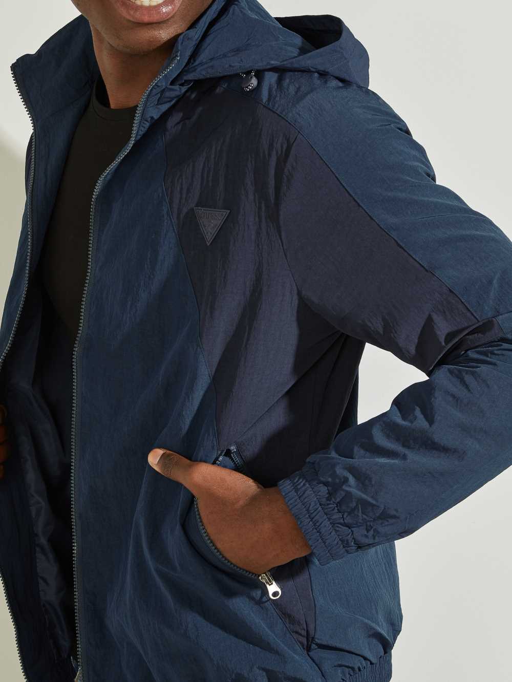 Guess Kian Color-Block Jacka Herr Blå | 051392-IQW