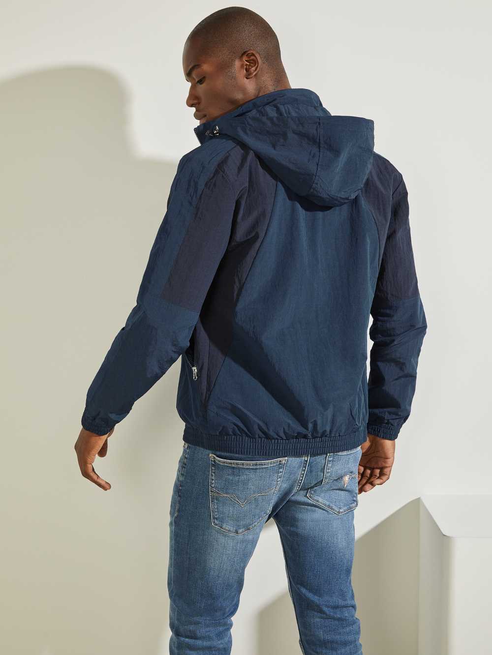 Guess Kian Color-Block Jacka Herr Blå | 051392-IQW