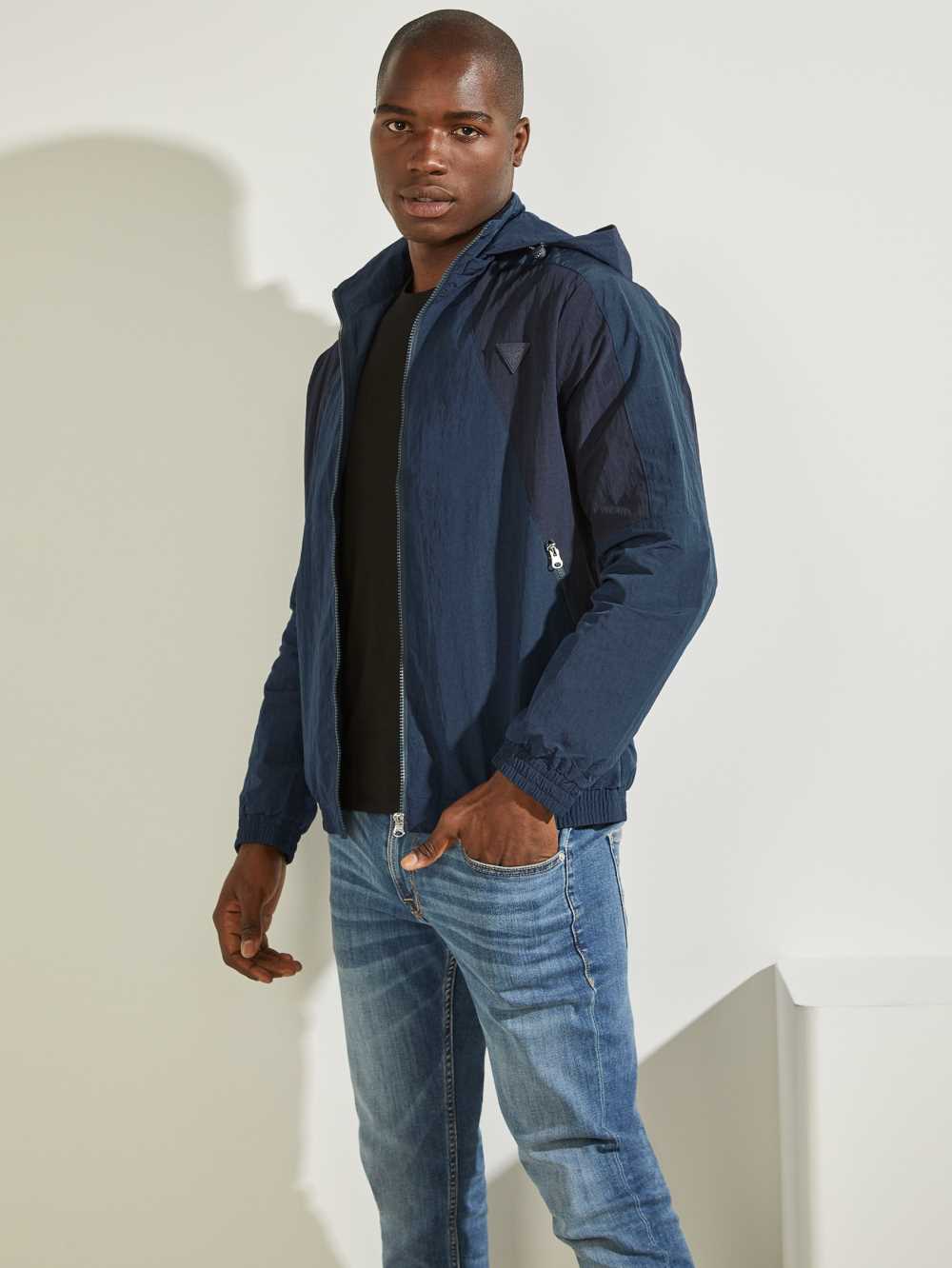 Guess Kian Color-Block Jacka Herr Blå | 051392-IQW