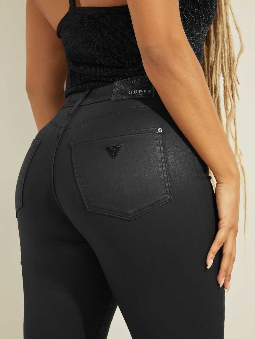 Guess Lushed Skinny Rockar Dam Svarta | 527601-KUL