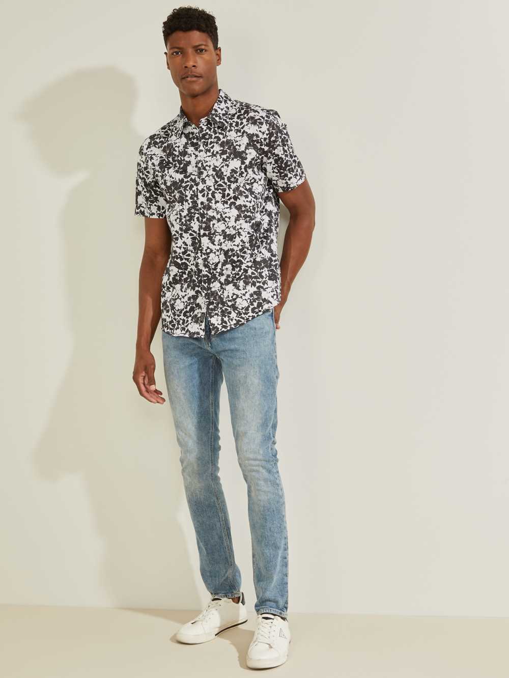 Guess Luxe Dried Blooms Skjorta Herr Vita | 479205-YAK