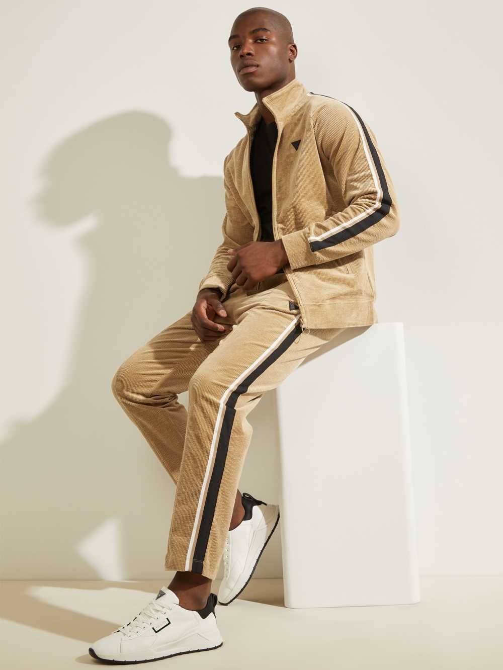Guess Myron Corduroy Byxor Herr Khaki | 690784-KWP