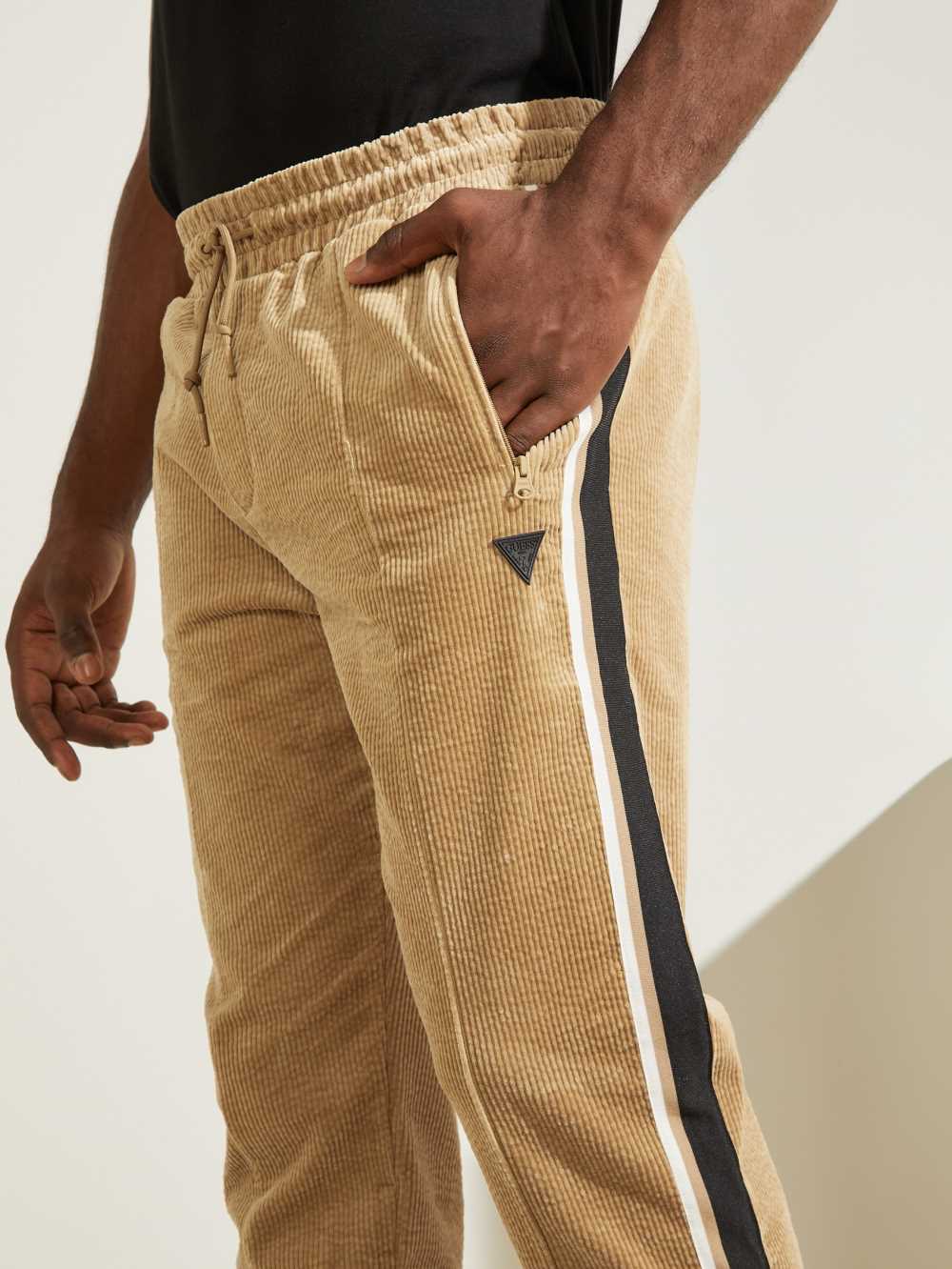Guess Myron Corduroy Byxor Herr Khaki | 690784-KWP