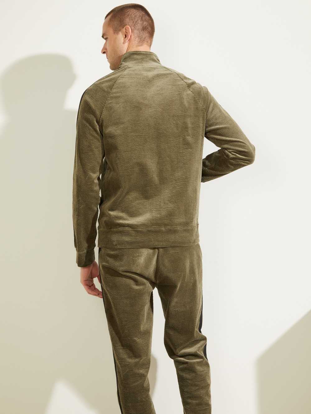 Guess Myron Corduroy Zip-Up Jacka Herr Olivgröna | 598762-VFW