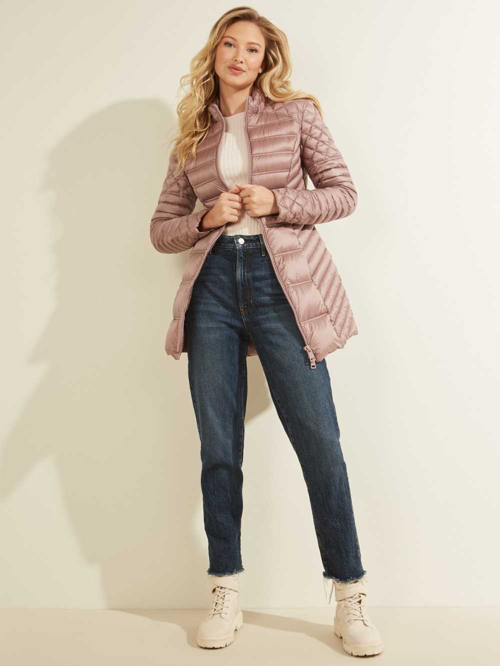 Guess Natasha Packable Down Jacka Dam Ljusbruna | 425096-ZMX