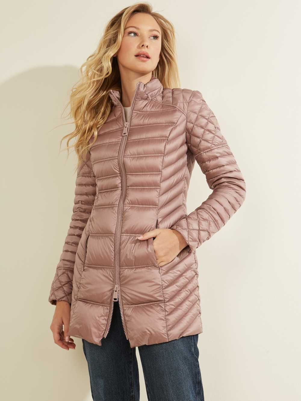 Guess Natasha Packable Down Jacka Dam Ljusbruna | 425096-ZMX