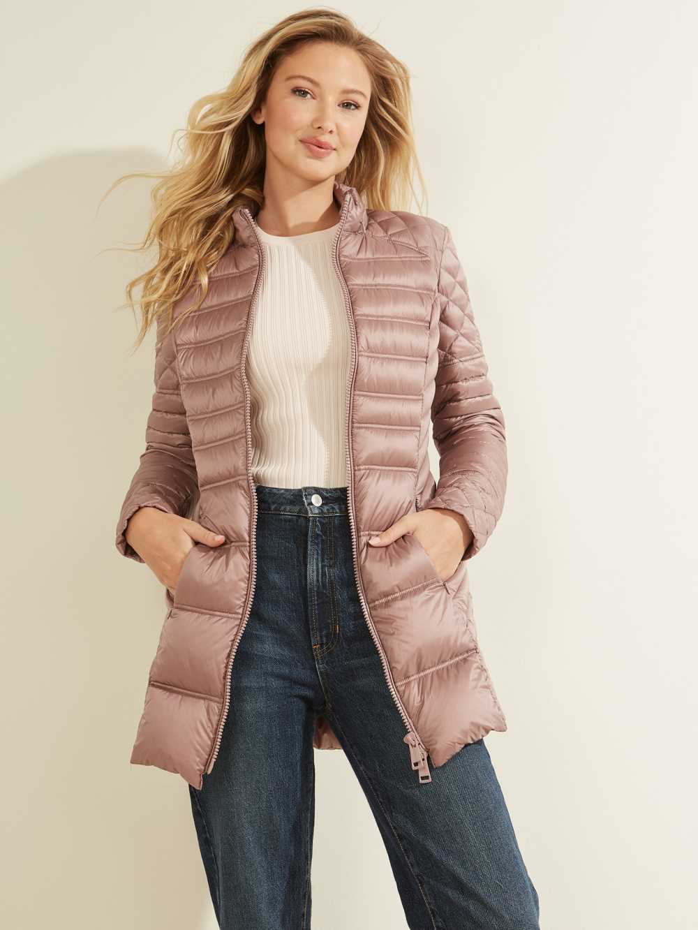 Guess Natasha Packable Down Jacka Dam Ljusbruna | 425096-ZMX