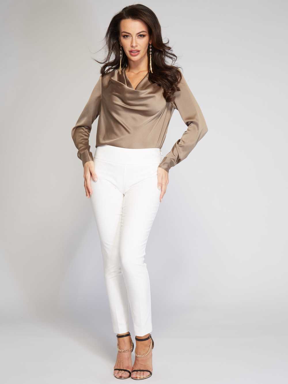 Guess Olivia Skinny Byxor Dam Grädde | 152837-JLM