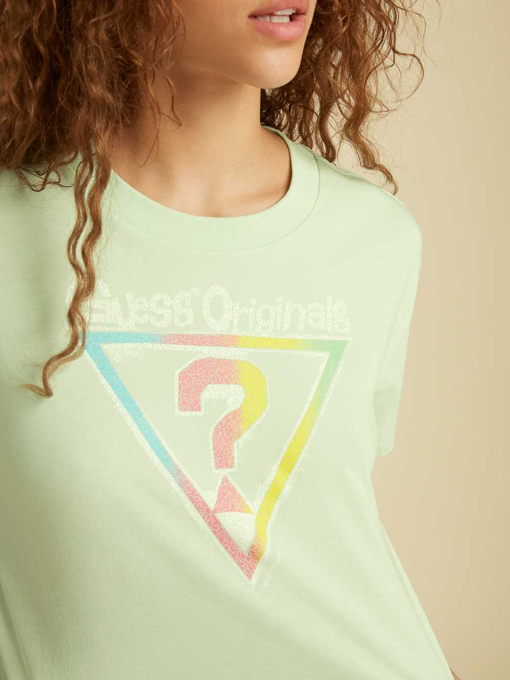 Guess Original Cropped Vintage T-shirt Dam Ljusblå | 159203-TJX