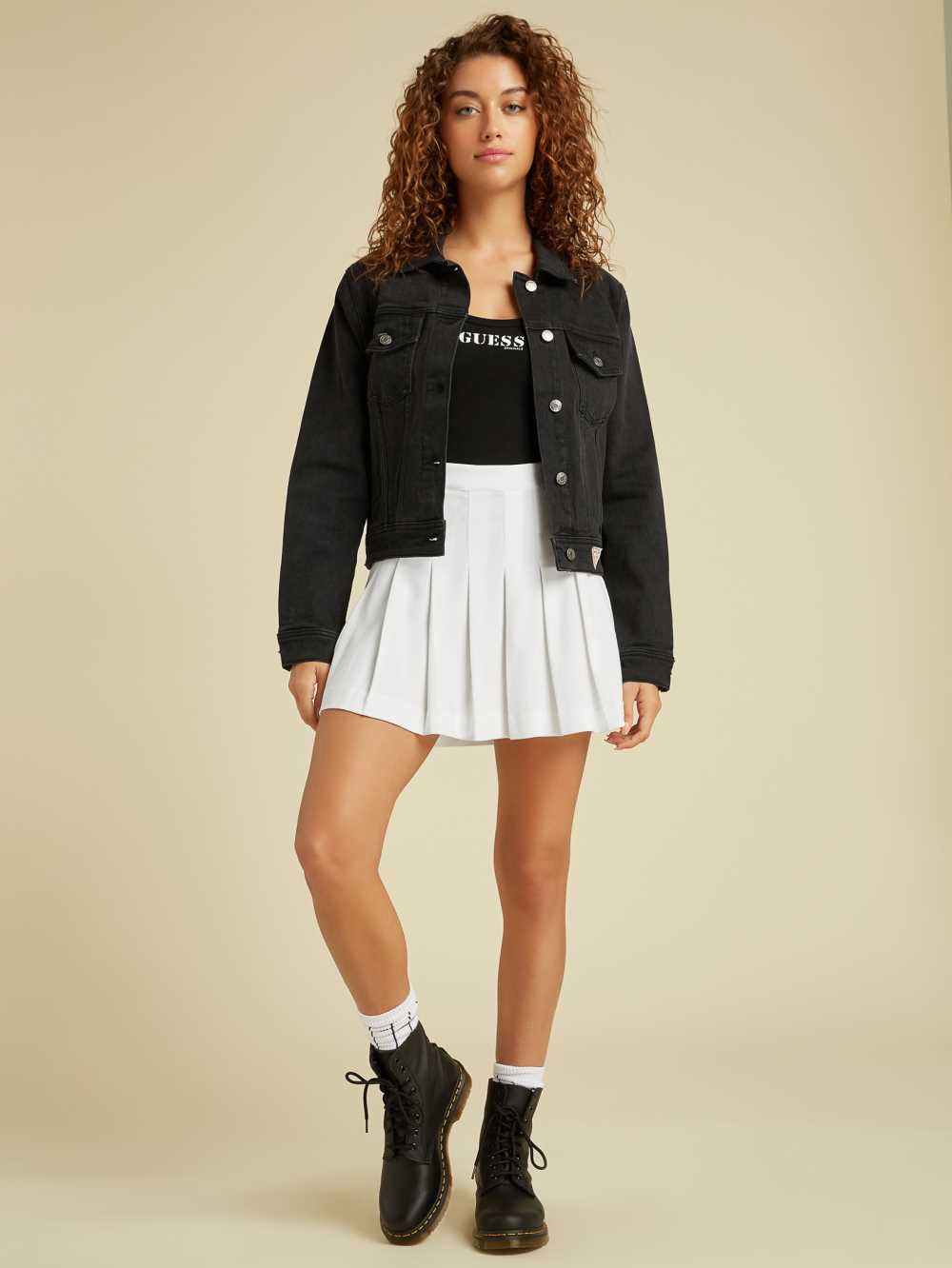Guess Original Logo Bodysuit Dam Svarta | 709356-MQG