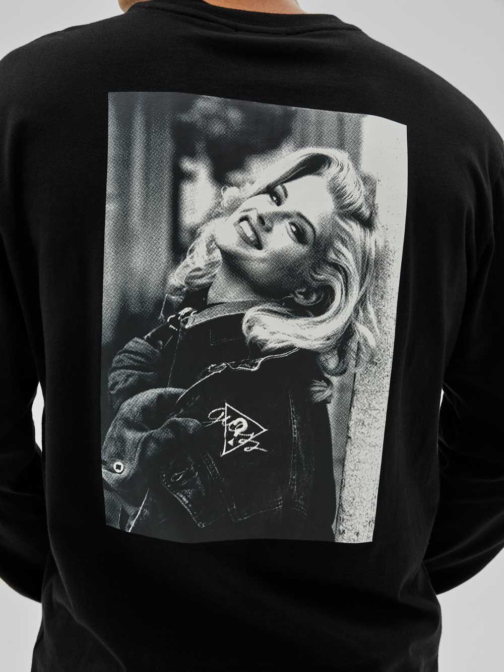 Guess Original x Anna Nicole Smith T-shirt Herr Svarta | 612057-MTJ
