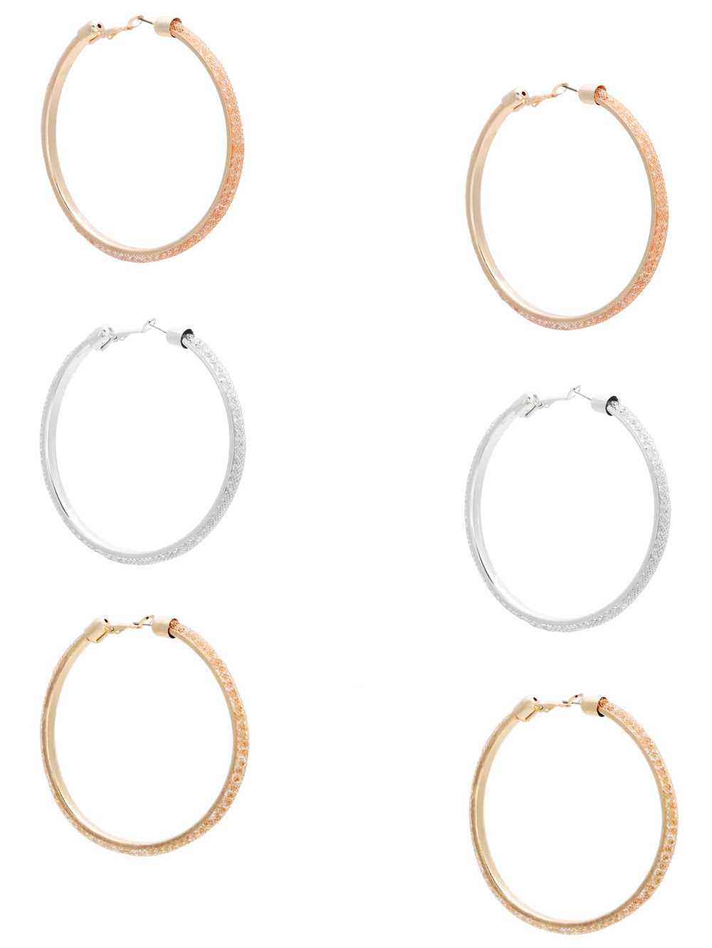 Guess Patricia Multi-Tone Hoop Set Örhängen Dam Olika Färger | 964705-FUM