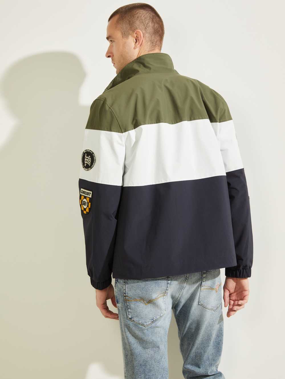 Guess Paul Color-Block Patch Jacka Herr Mörkolika Färger | 837516-FVG