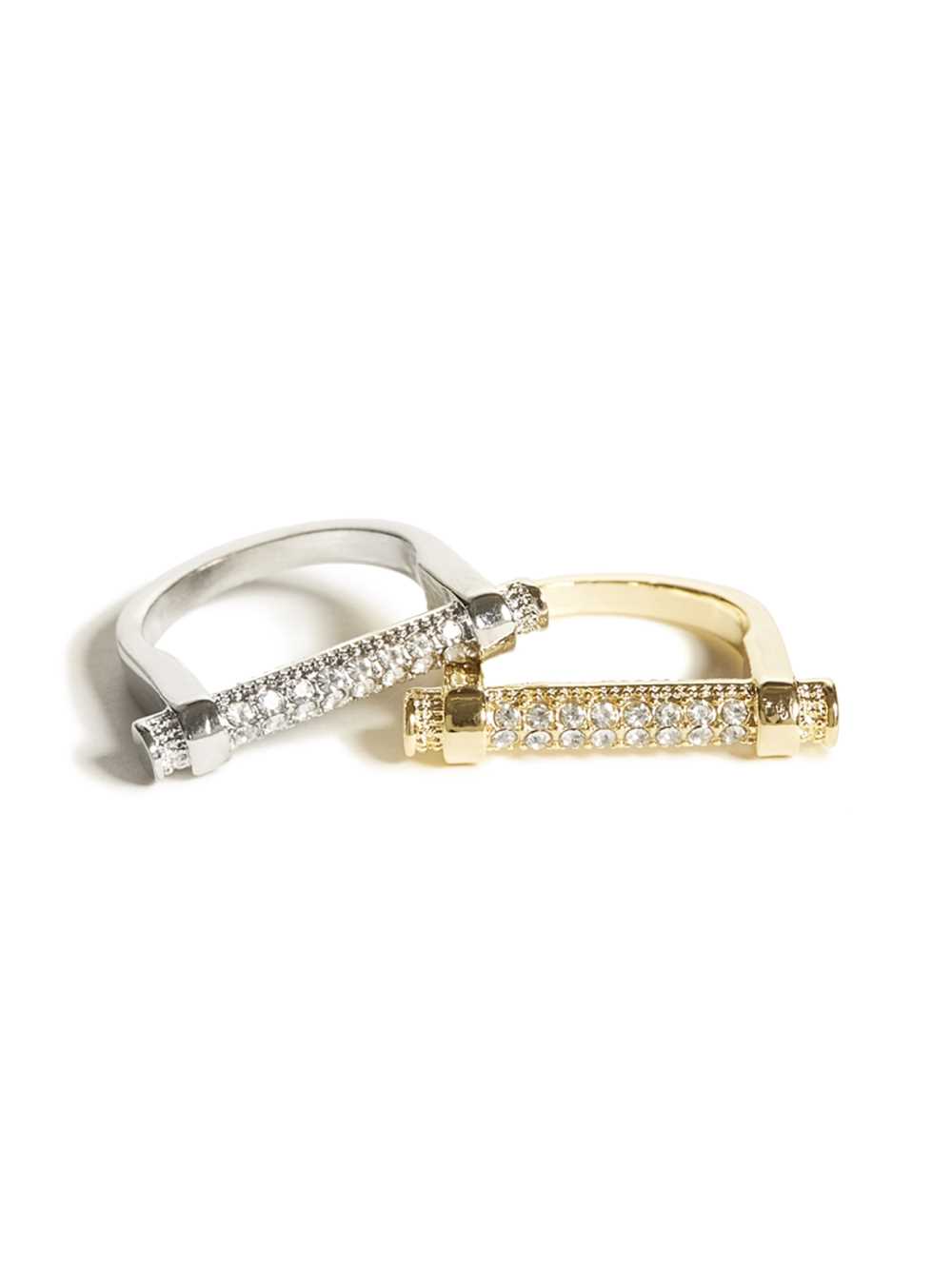 Guess Pavé Bar Ring Set - Size 7 Ringar Dam Guld Olika Färger | 816093-NKF