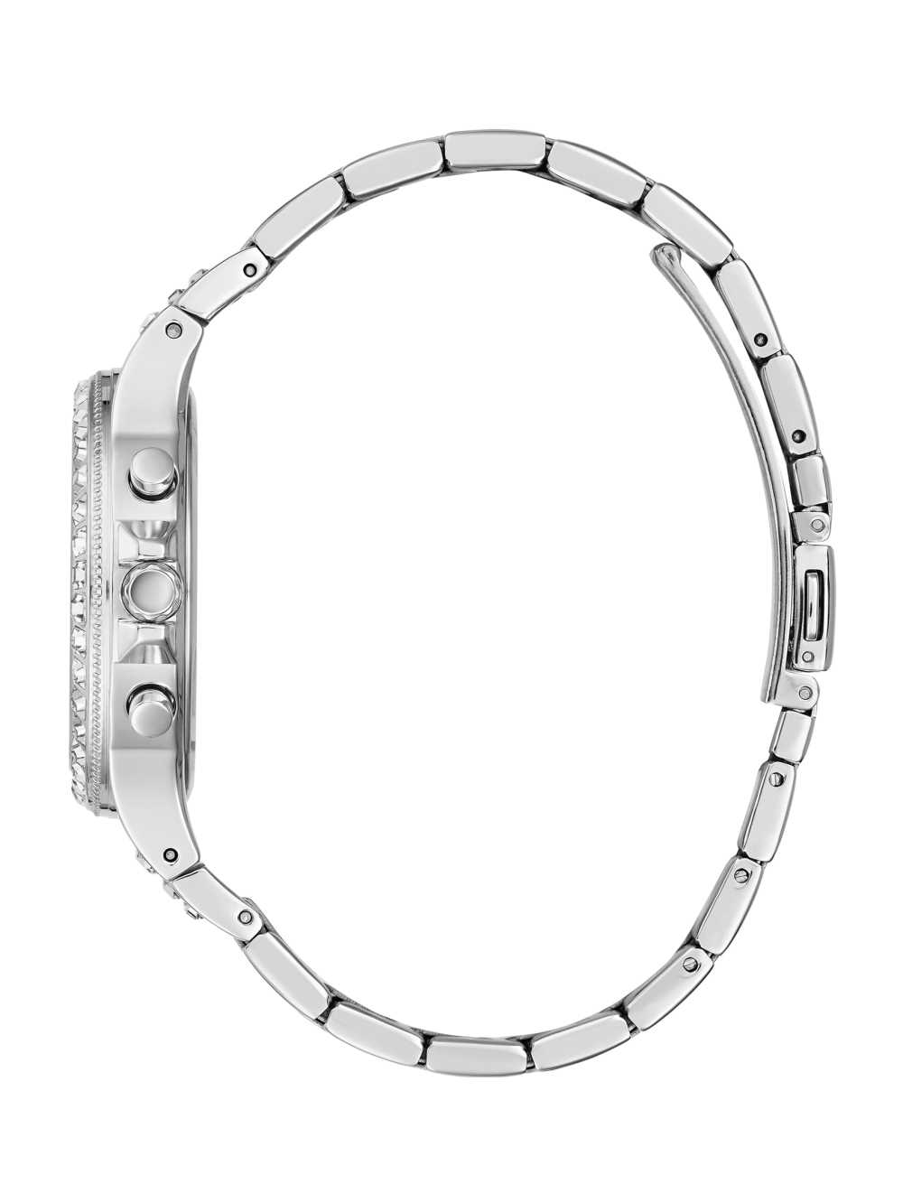 Guess Silver-Tone and Rhinestone Multifunction Klocka Dam Olika Färger | 432195-TOL