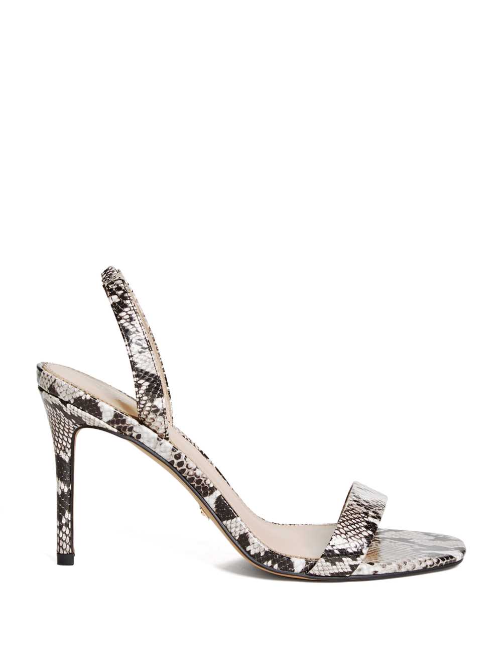 Guess Single Rem Python Heel Sandaler Klack Dam Svarta Olika Färger | 170369-OXK