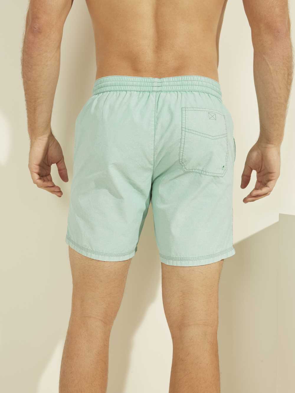 Guess Solid Woven Swim Trunks Badkläder Herr Blå | 526739-SAT