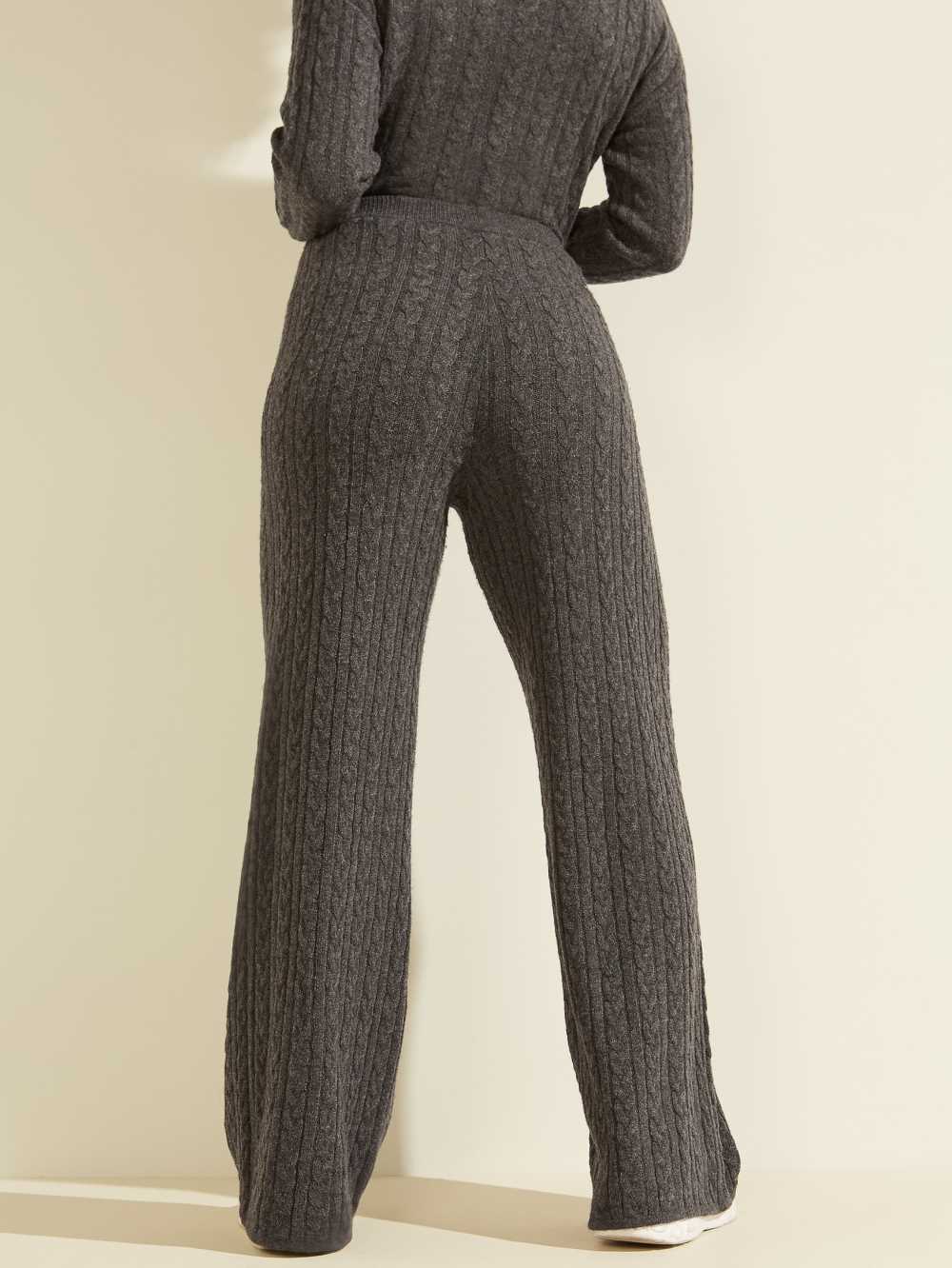 Guess Tamara Breda-Leg Cable Byxor Dam Grå Olika Färger | 325194-WDS