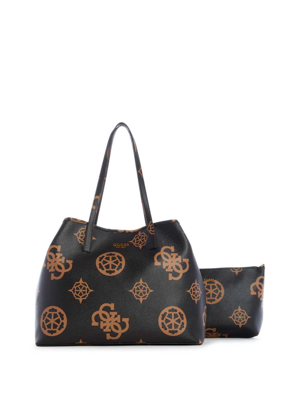 Guess Vikky Logo Large Toteväska Dam Svarta Blommiga | 987435-XON